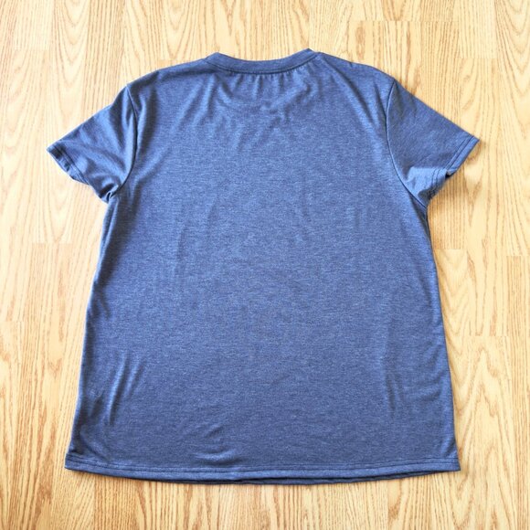 Butterfly Treble Clef Graphic Tee Size XL Music Notes Blue Short Sleeve Top - Picture 5 of 6